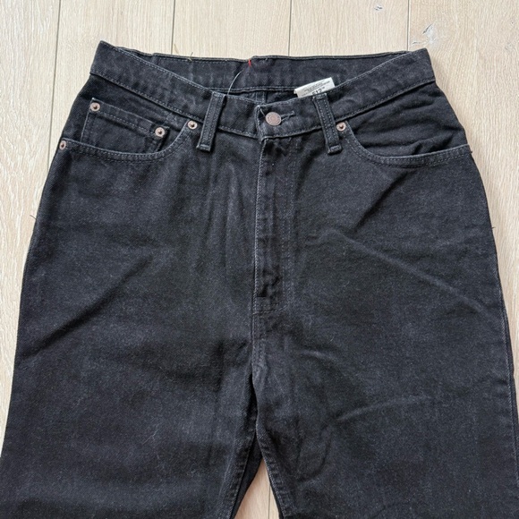 Vintage Levi's 512 High Rise Slim Fit Tapered Black Jeans Size 30 - Picture 6 of 14
